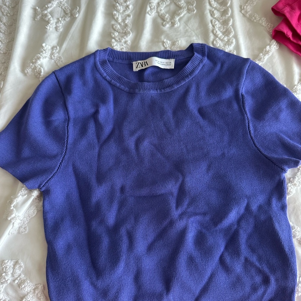 Zara Vibrant Blue Knit Top